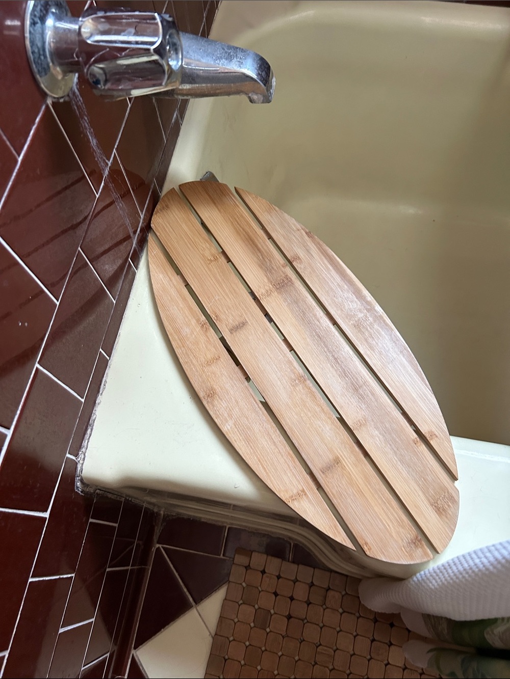 Bamboo Bathtub Tray - Natural Finish